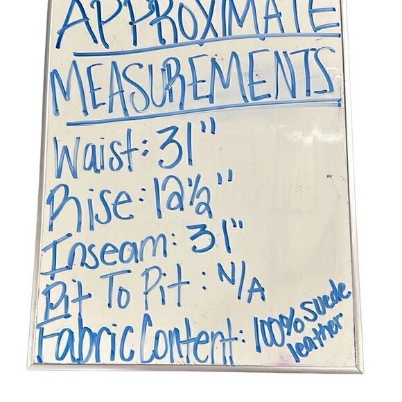 YVONNE MARIE Vintage 100 Leather Suede Black Pants Slacks Fully Lined Size 8 - Picture 2 of 4